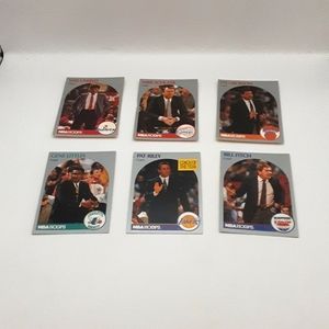 1990 NBA Hoops Coach Cards 6 Count